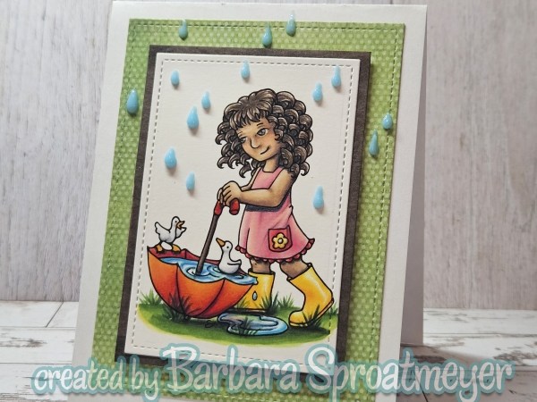 Girl with Umbrella and&nbsp;Ducks